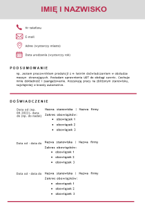 Szablon Cv 1