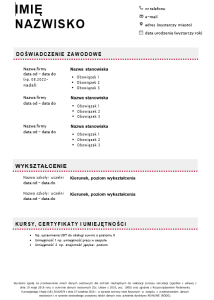 Szablon Cv 3