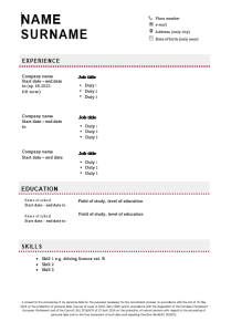 Szablon Cv 4